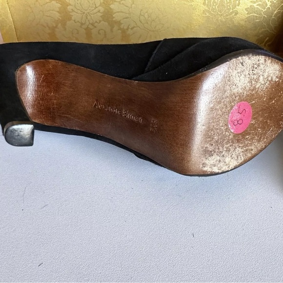 Alexandre Birman Black Suede Booties Zip Up 8.5 Boots - Picture 7 of 7